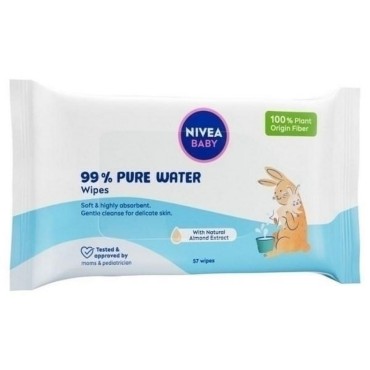 Vlhčené ubrousky Pure Water 57 ks NIVEA BABY