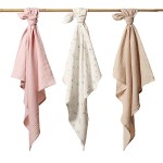 Sada plenek z řaseného mušelínu 3 ks 70 x 70 cm | Babyono 282/01