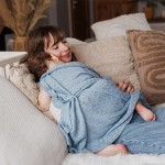 Dětská deka z bambusového vlákna 75x100 cm – modrá | Babyono  1673/04
