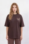 Oversize tričko Coffee Mood Dark Chocolate – Wualaa Women