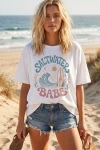 Oversize tričko Salt Water Babe White – Wualaa Women