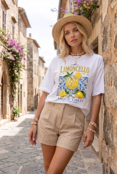 Oversize tričko Limoncello White – Wualaa Women