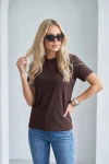 Tričko MAYBEL REGULAR Dark Chocolate – Wualaa Women