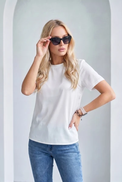 TRIČKO MAYBEL REGULAR Silk White – Wualaa Women