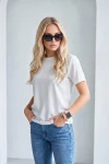 TRIČKO MAYBEL REGULAR Silk White – Wualaa Women