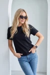 TRIČKO MAYBEL REGULAR Midnight Black – Wualaa Women