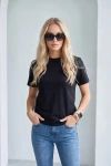 TRIČKO MAYBEL REGULAR Midnight Black – Wualaa Women