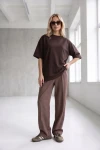 TRIČKO LINNET OVERSIZE Dark Chocolate – Wualaa Women