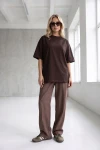 TRIČKO LINNET OVERSIZE Dark Chocolate – Wualaa Women