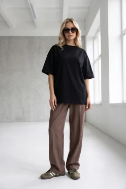 TRIČKO LINNET OVERSIZE Midnight Black –  Wualaa Women
