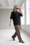 TRIČKO LINNET OVERSIZE Midnight Black – Wualaa Women