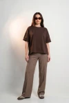 Tričko OPHELIA BOXY-FIT Dark Chocolate – Wualaa Women (2)