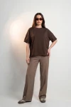 Tričko OPHELIA BOXY-FIT Dark Chocolate – Wualaa Women (3)