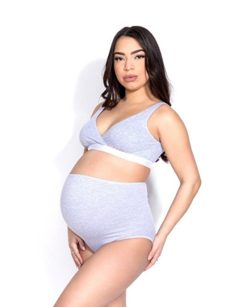 Těhotenské kalhotky Mama Belly/ Grey - Mitex