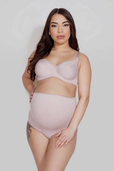 Těhotenské kalhotky Mama Belly/ Powder Pink - Mitex