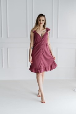 Těhotenské a kojící košile s tenkými ramínky, s volánky  Irma/Malaga - Dolce Sonno