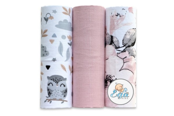 Mušelínové pleny 3 ks. sada č. 21 - Ega Kids