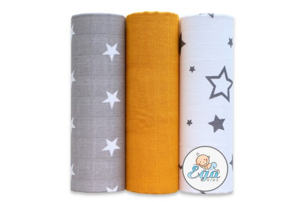 Mušelínové pleny 3 ks. sada č. 3 - Ega Kids