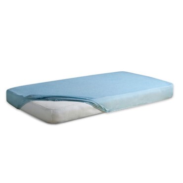 Nepromokavé prostěradlo FROTTE s gumou modré - Baby Matex