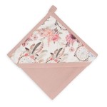 Osuška s kapucí Muslin Design 85 x 85 cm růžová - Baby Matex