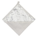 Osuška s kapucí Muslin Design 85 x 85 cm světle šedý - Baby Matex