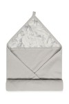 Osuška s kapucí Muslin Design 85 x 85 cm světle šedý - Baby Matex