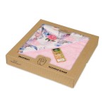 Osuška s kapucí Bamboo Design 100x100 růžová - Baby Matex