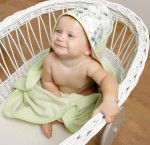 Osuška s kapucí Bamboo Design 100x100 zelená - Baby Matex
