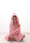 Osuška s kapucí Maxi 100x100 frotte růžová - Baby Matex