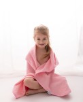 Osuška s kapucí Maxi 100x100 frotte růžová - Baby Matex