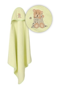 Osuška s kapucí Maxi 100x100 frotte zelená - Baby Matex