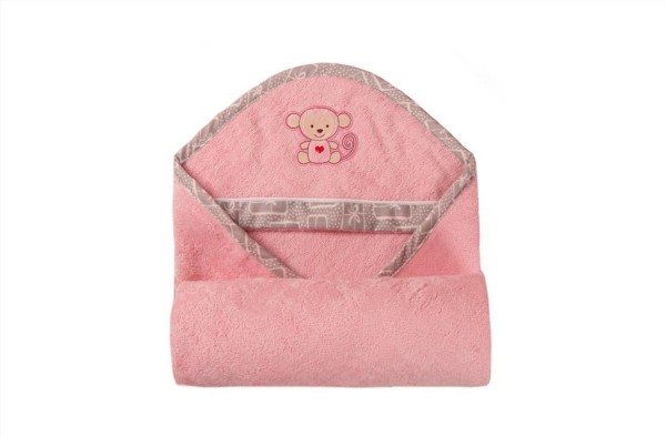 Dětský ručník s kapucí Bamboo 100x100 růžový - Baby Matex
