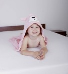 Dětský ručník s kapucí Jimmy 80 x 80 růžový - Baby Matex