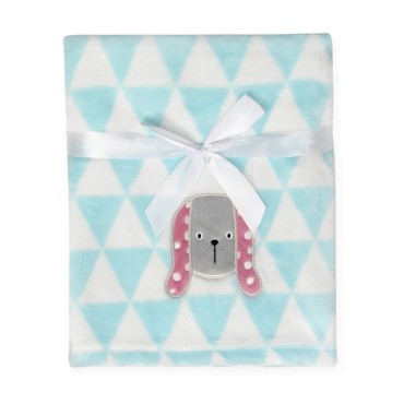 Dětská deka 75 x 100 cm Ricco pes, trojúhelníky  - Baby Matex