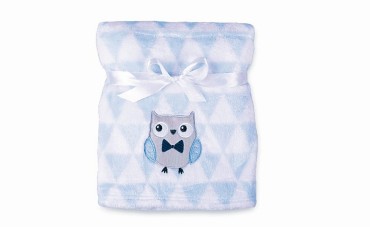 Dětská deka 75 x 100 cm Ricco sova - Baby Matex