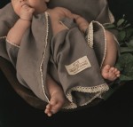 Lněná dětská deka 75x100 Linen tmavě šedá - Baby Matex