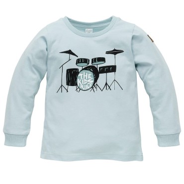 Chlapecká halenka s dlouhým rukávem LET'S ROCK modrá - Pinokio