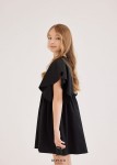 Šaty pro dívku s motýlími rukávy Black - All for Kids