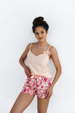 Bavlněné dámské pyžamo na ramínkách Marguerite - Sensis 