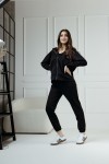 Comfort & Luxury - Mikina s kapucí na zip Leah Black