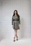 WUALAA Women - Dámské šaty Amber Oversize Zebra Khaki