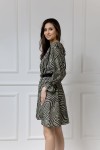 WUALAA Women - Dámské šaty Amber Oversize Zebra Khaki