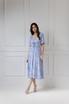 WUALAA Women - Dámské šaty Chloe Rustic Symphony Blue/Apricot
