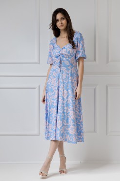 WUALAA Women - Dámské šaty Chloe Rustic Symphony Blue/Apricot