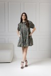 WUALAA Women - Dámské šaty CINDY Zebra Khaki