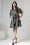 WUALAA Women - Dámské šaty CINDY Zebra Khaki
