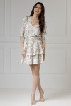 WUALAA Women - Dámské šaty HARPER Rustic Symphony Latte/White