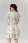 WUALAA Women - Dámské šaty HARPER Rustic Symphony Latte/White