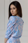 WUALAA Women - Dámské šaty HARPER Rustic Symphony Blue/Apricot