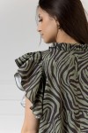 WUALAA Women - Dámské šaty ZOYA Zebra Khaki